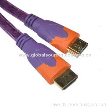 Flat HDMI Cable, Dual-color Molding, Support 1,080 Pixels Resolution